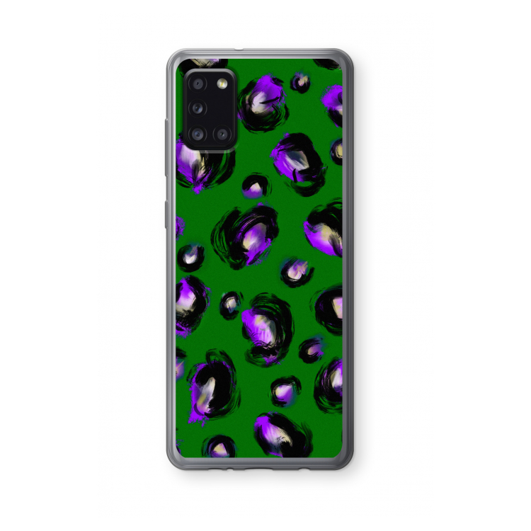 Green Cheetah: Samsung Galaxy A31 Transparant Hoesje