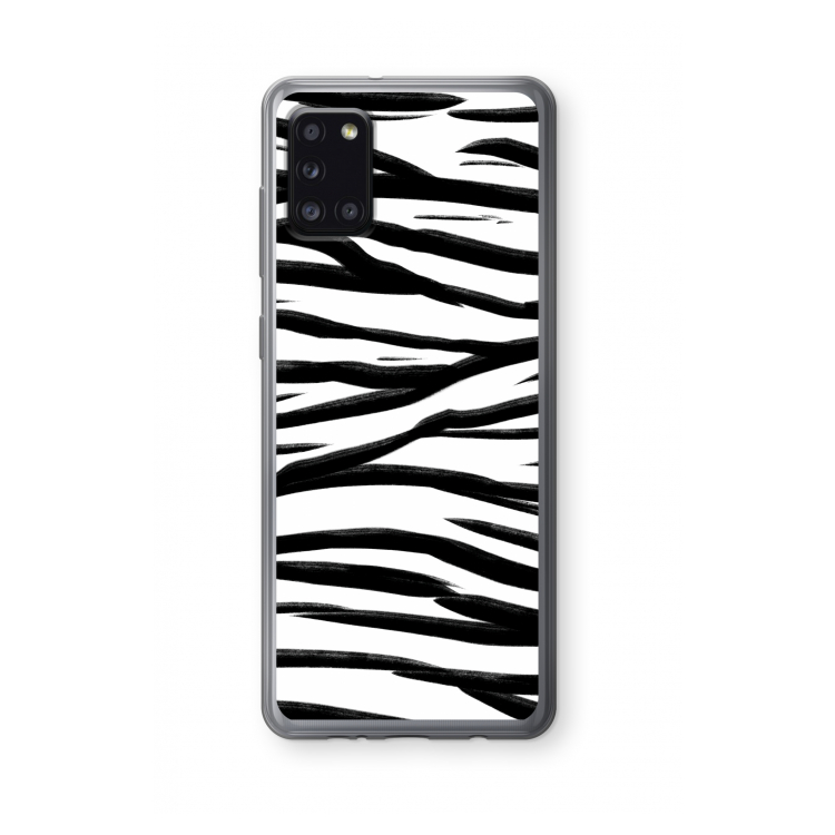 Zebra pattern: Samsung Galaxy A31 Transparant Hoesje