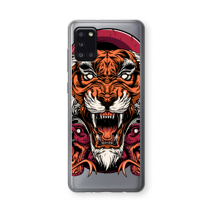 Tiger and Rattlesnakes: Samsung Galaxy A31 Transparant Hoesje