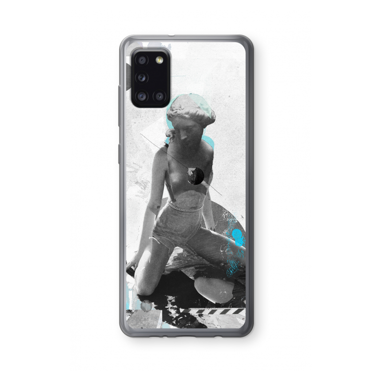 I will not feel a thing: Samsung Galaxy A31 Transparant Hoesje