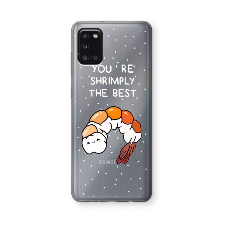 You're Shrimply The Best: Samsung Galaxy A31 Transparant Hoesje