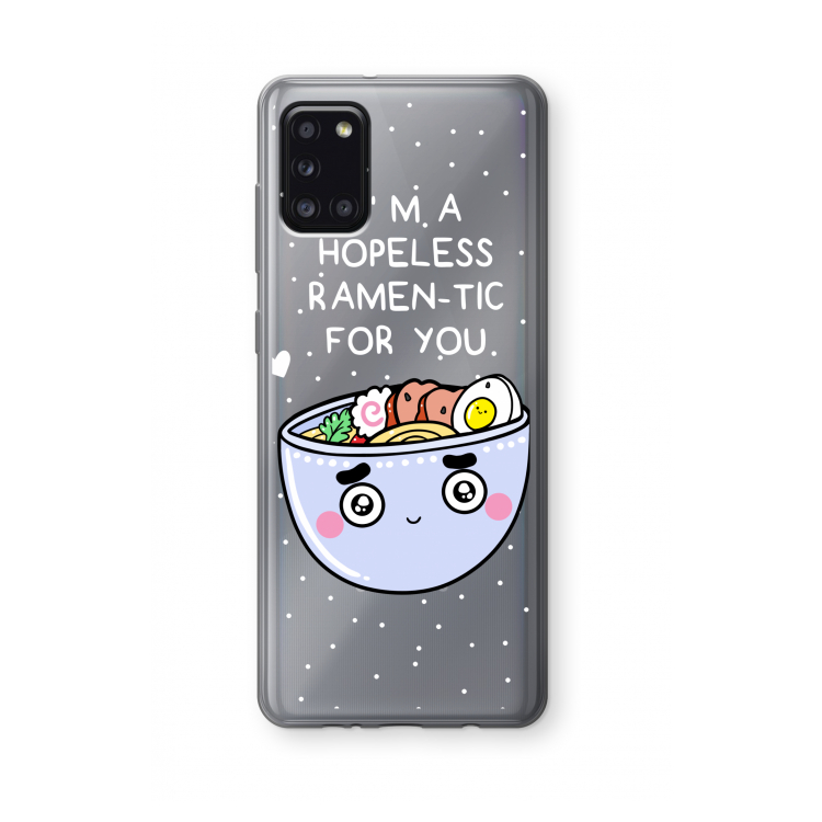 I'm A Hopeless Ramen-Tic For You: Samsung Galaxy A31 Transparant Hoesje