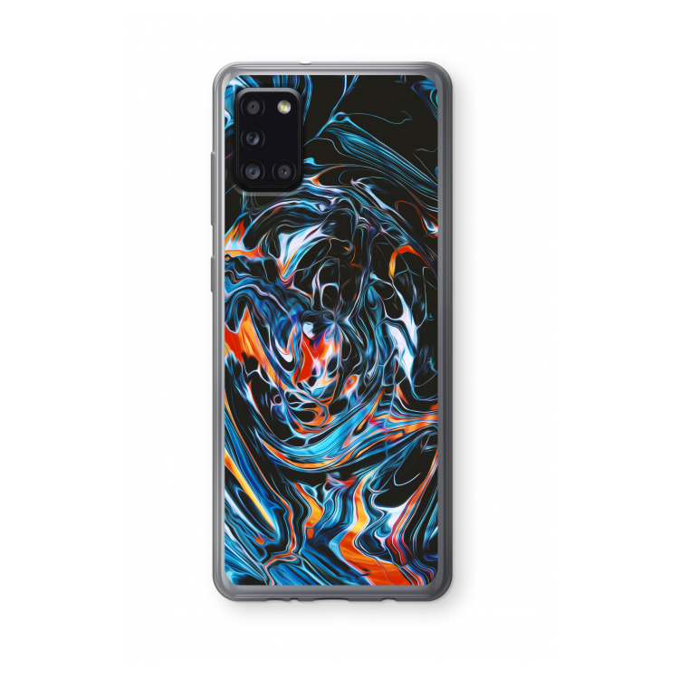 Black Unicorn: Samsung Galaxy A31 Transparant Hoesje