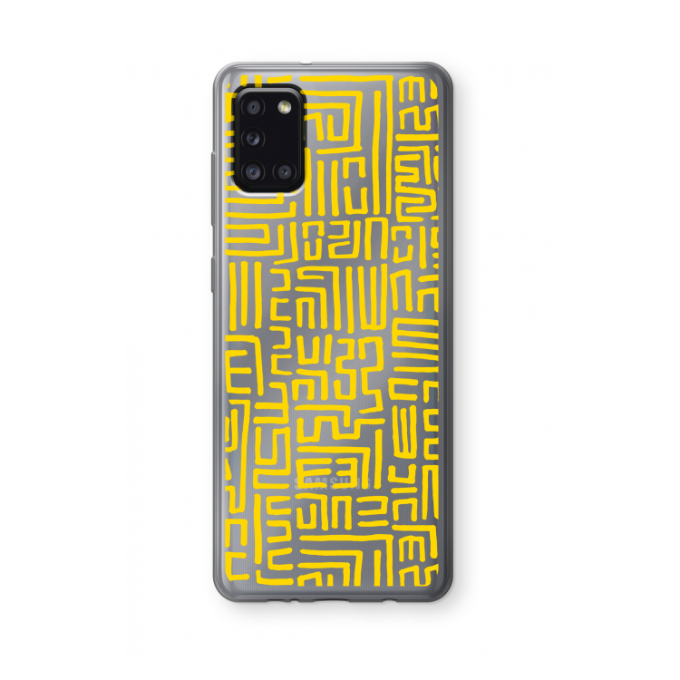 Majorelle Blue Print: Samsung Galaxy A31 Transparant Hoesje