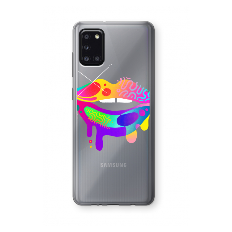 Lip Palette: Samsung Galaxy A31 Transparant Hoesje
