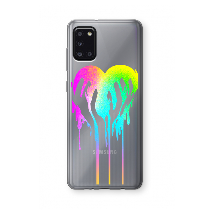 Hold My Heart: Samsung Galaxy A31 Transparant Hoesje