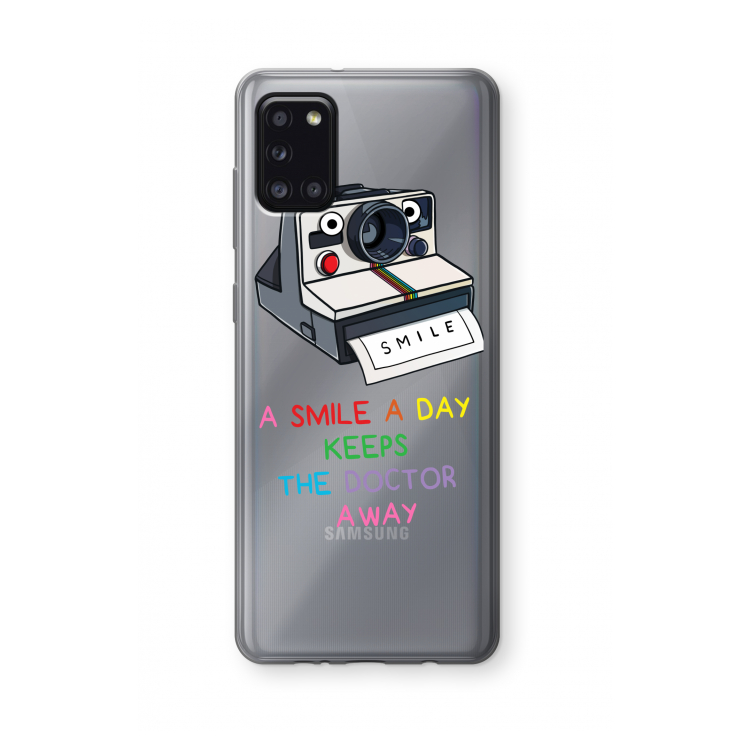 Smile: Samsung Galaxy A31 Transparant Hoesje