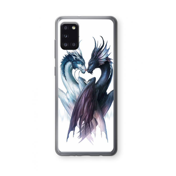 Yin Yang Dragons: Samsung Galaxy A31 Transparant Hoesje