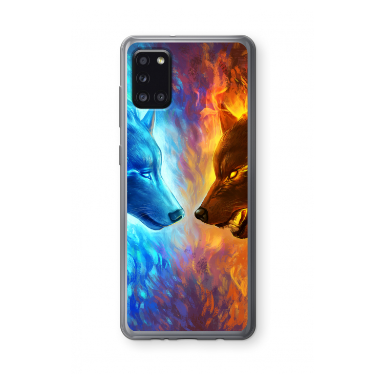 Fire & Ice: Samsung Galaxy A31 Transparant Hoesje