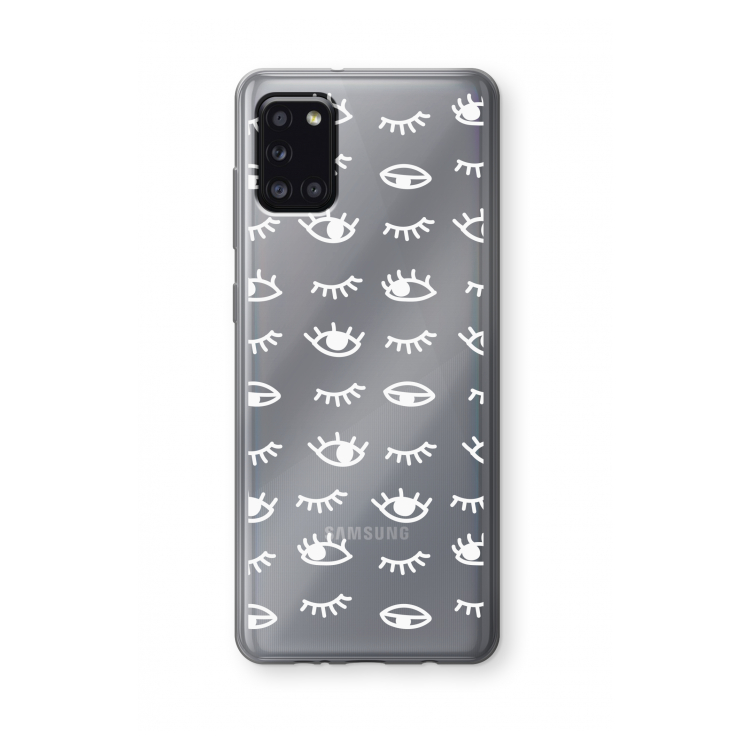 Eye pattern #3: Samsung Galaxy A31 Transparant Hoesje