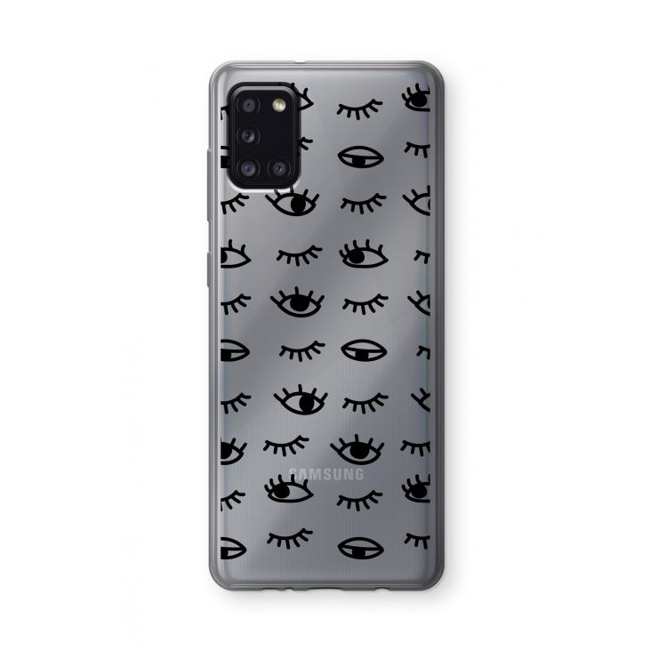 Eye pattern #2: Samsung Galaxy A31 Transparant Hoesje
