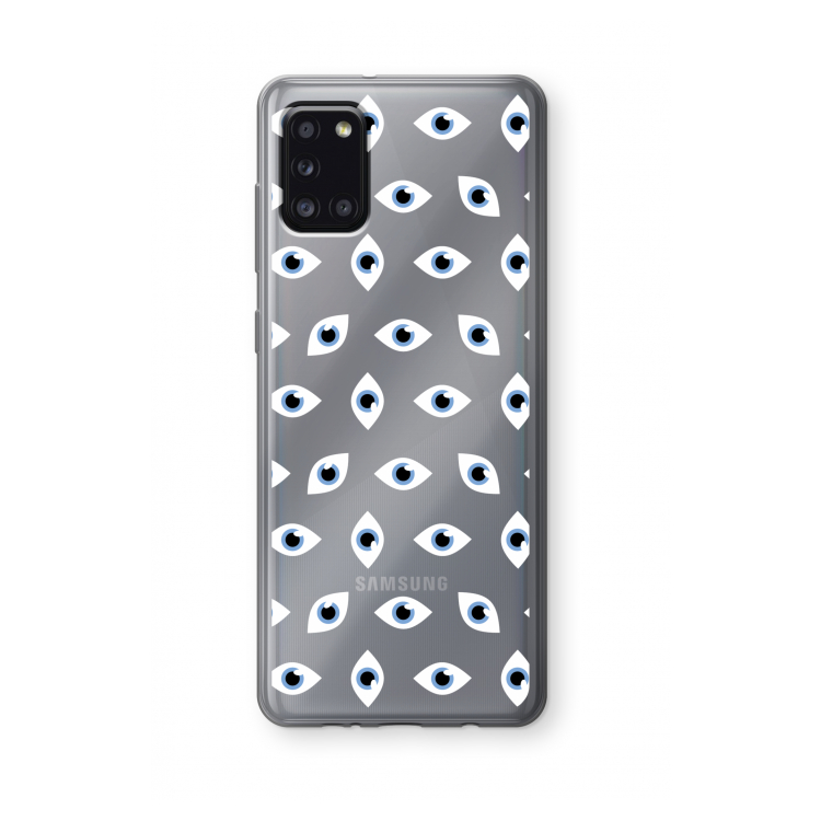 Eyes pattern: Samsung Galaxy A31 Transparant Hoesje