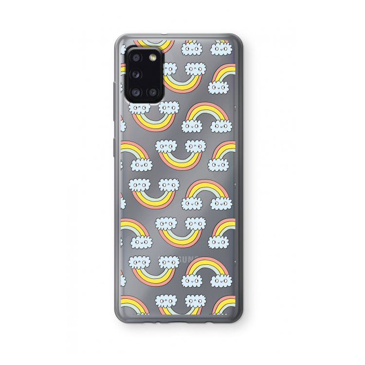 Regenboog: Samsung Galaxy A31 Transparant Hoesje