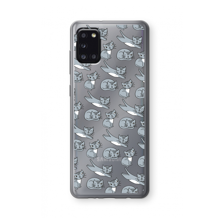 Poezen: Samsung Galaxy A31 Transparant Hoesje