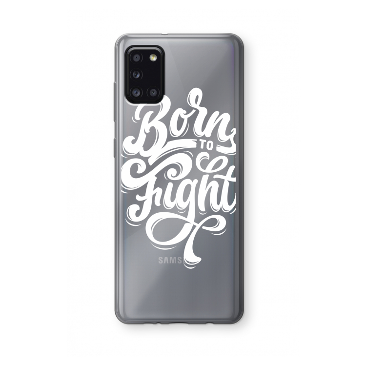 Born to Fight: Samsung Galaxy A31 Transparant Hoesje