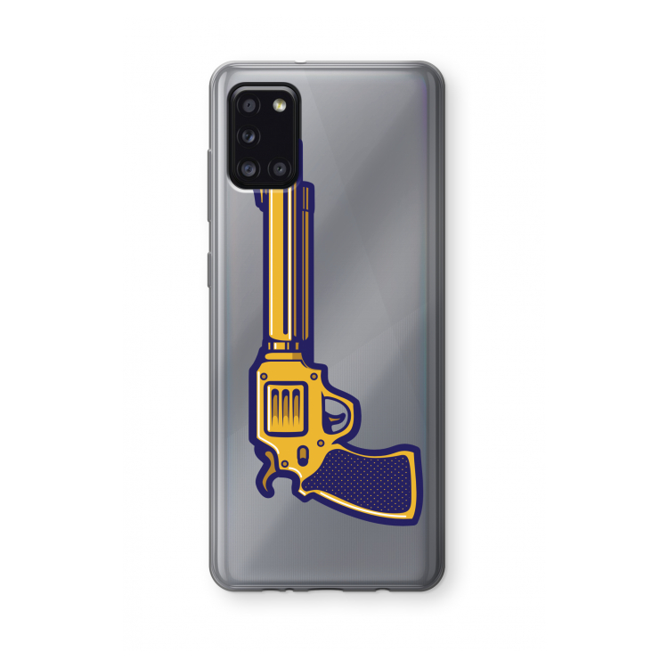 Pew Pew Pew: Samsung Galaxy A31 Transparant Hoesje