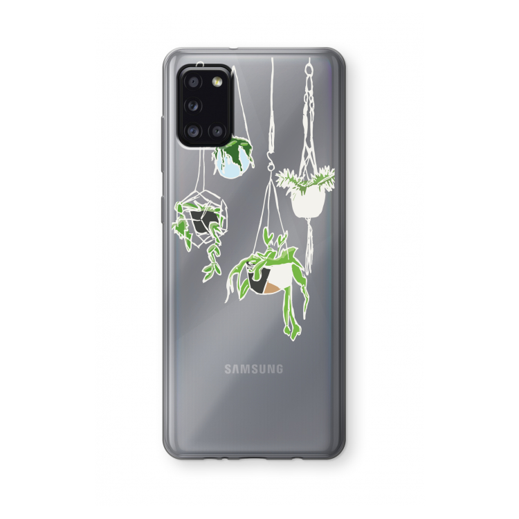 Hang In There: Samsung Galaxy A31 Transparant Hoesje