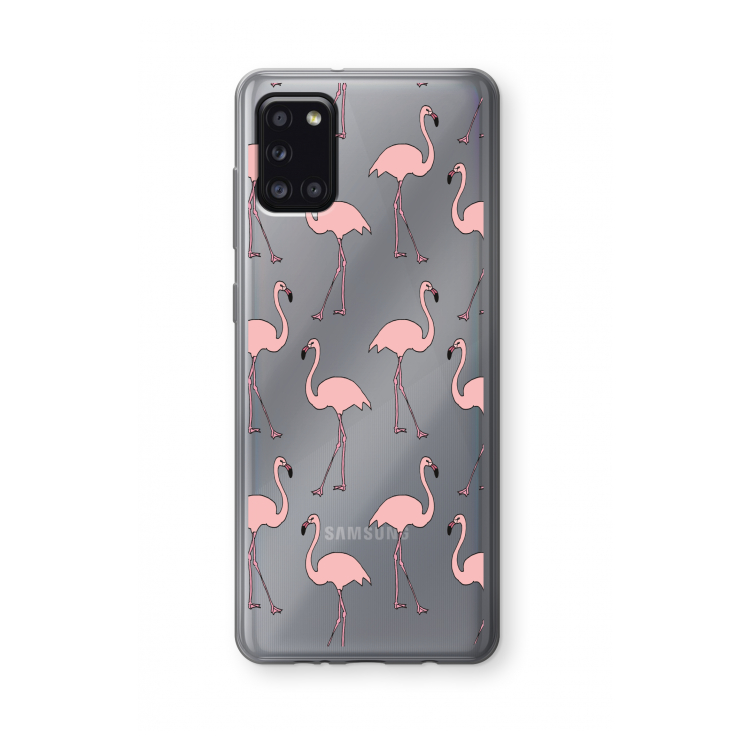 Anything Flamingoes: Samsung Galaxy A31 Transparant Hoesje