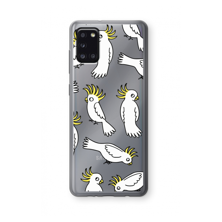 Papegaai: Samsung Galaxy A31 Transparant Hoesje