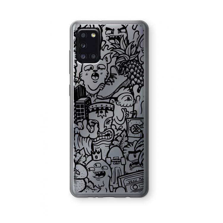 Vexx Black Mixtape: Samsung Galaxy A31 Transparant Hoesje