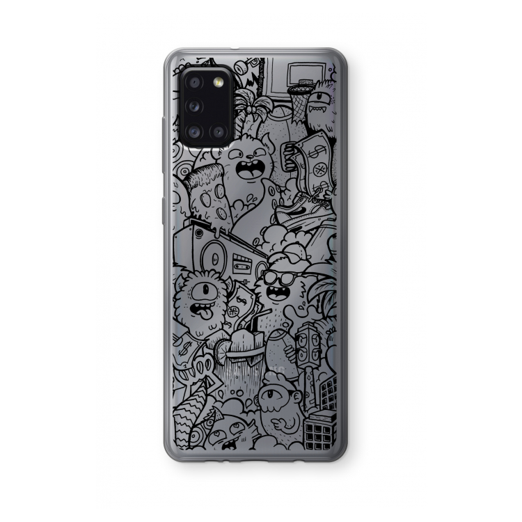 Vexx Black City : Samsung Galaxy A31 Transparant Hoesje