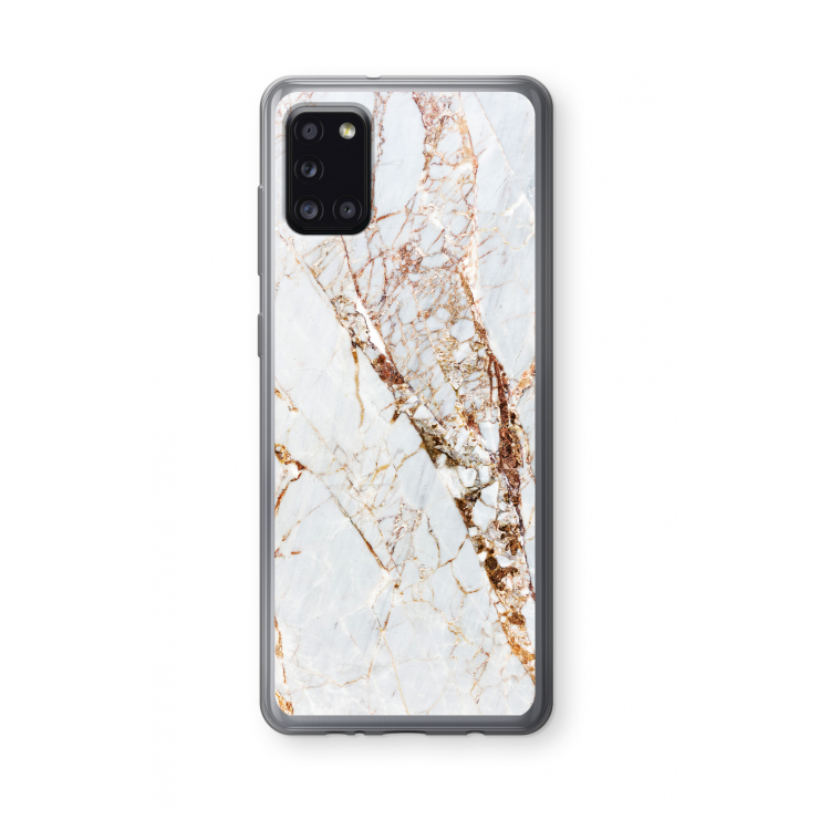 Goud marmer: Samsung Galaxy A31 Transparant Hoesje