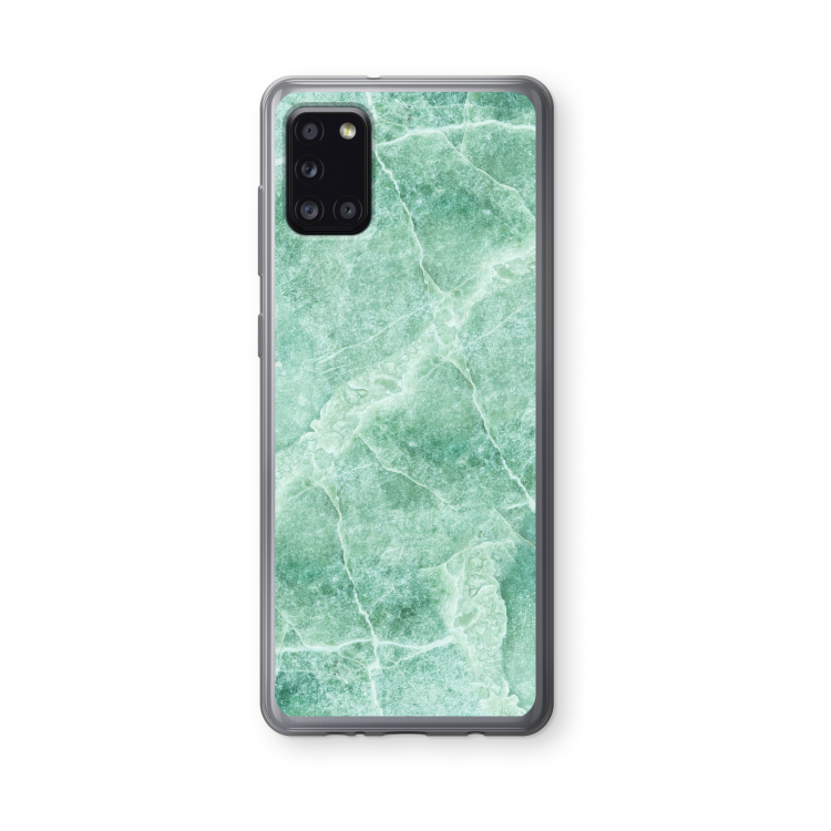 Groen marmer: Samsung Galaxy A31 Transparant Hoesje