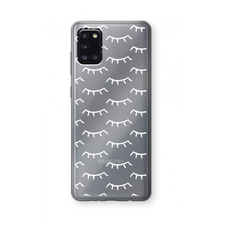 Wimpers: Samsung Galaxy A31 Transparant Hoesje