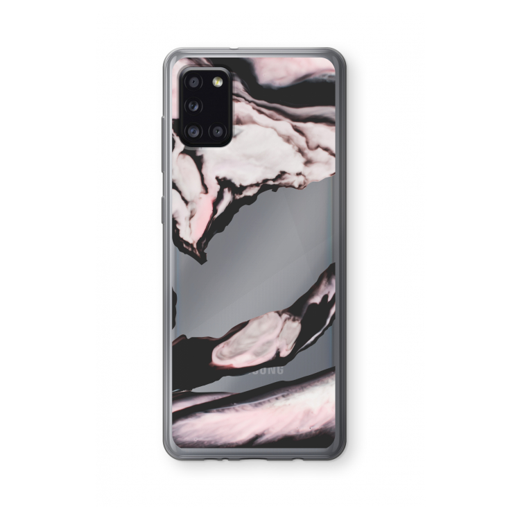 Roze stroom: Samsung Galaxy A31 Transparant Hoesje
