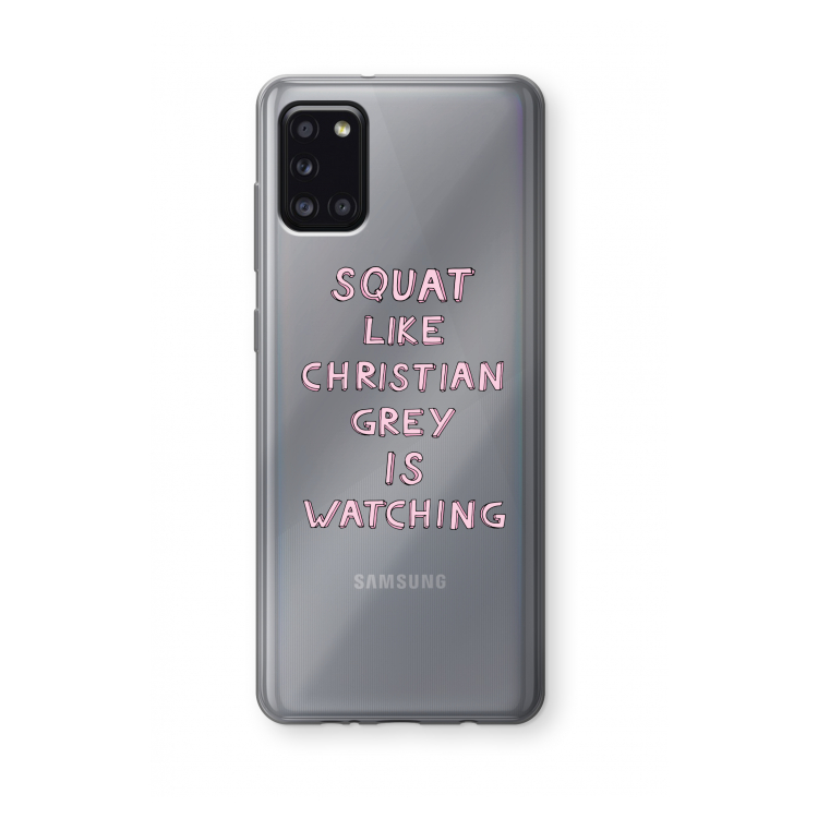 Christian Grey: Samsung Galaxy A31 Transparant Hoesje
