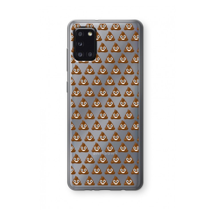 Poop emoji: Samsung Galaxy A31 Transparant Hoesje