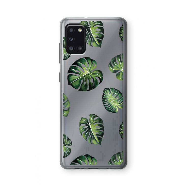 Tropische bladeren: Samsung Galaxy A31 Transparant Hoesje