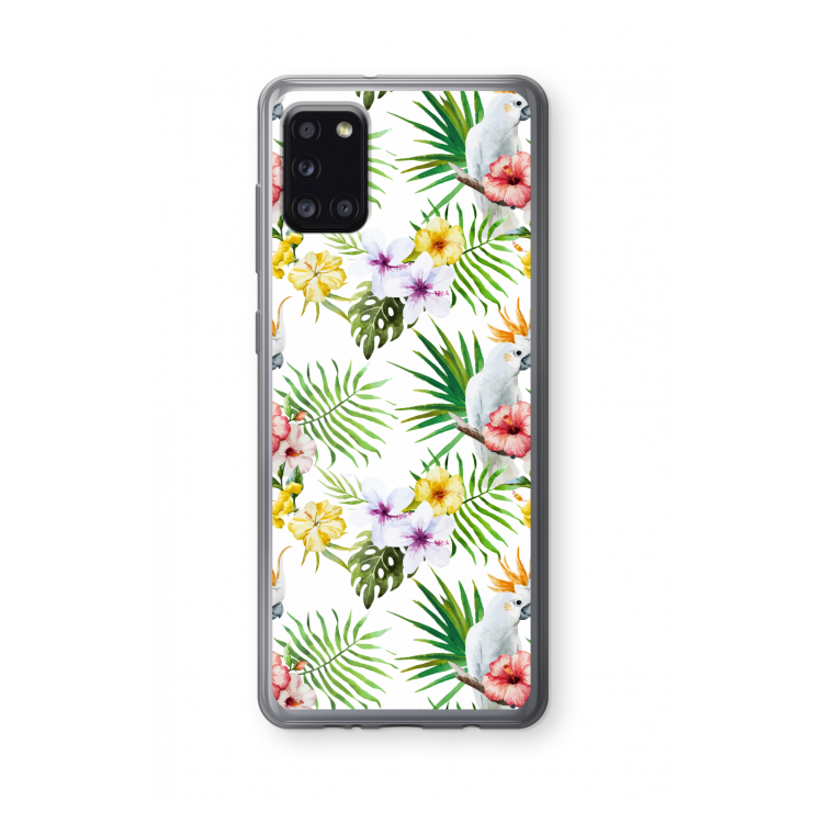 Gele kuif: Samsung Galaxy A31 Transparant Hoesje