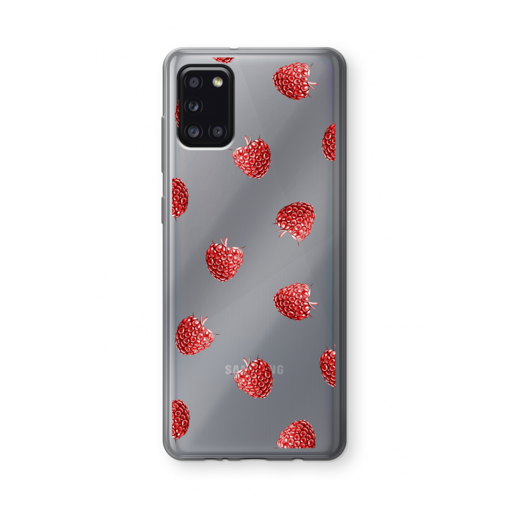 Framboosjes: Samsung Galaxy A31 Transparant Hoesje