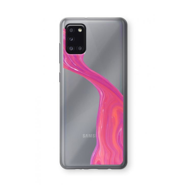 Paarse stroom: Samsung Galaxy A31 Transparant Hoesje