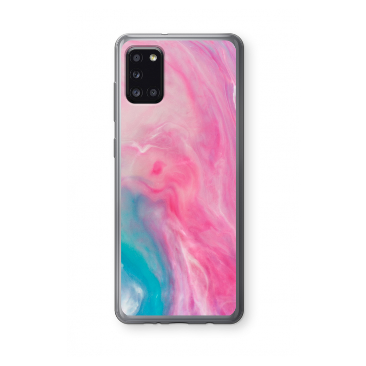 Roze explosie: Samsung Galaxy A31 Transparant Hoesje