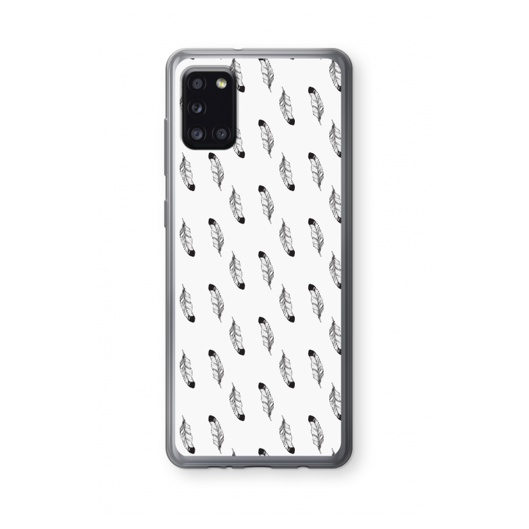 Pluimen: Samsung Galaxy A31 Transparant Hoesje