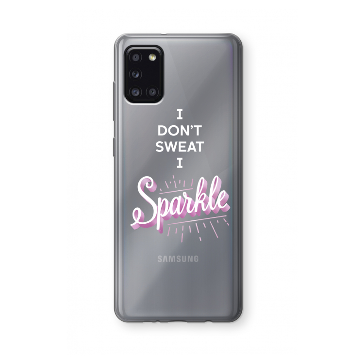Sparkle quote: Samsung Galaxy A31 Transparant Hoesje