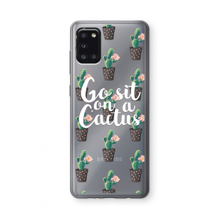 Cactus quote: Samsung Galaxy A31 Transparant Hoesje