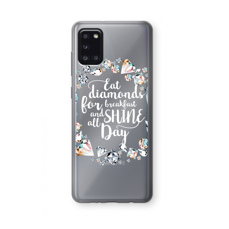 Diamonds: Samsung Galaxy A31 Transparant Hoesje