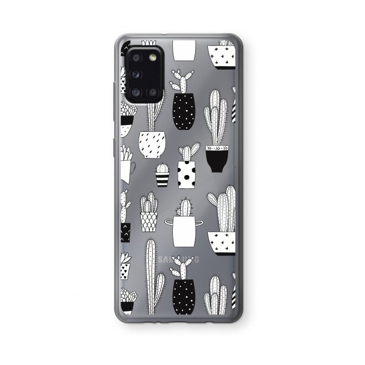 Cactusmotief: Samsung Galaxy A31 Transparant Hoesje
