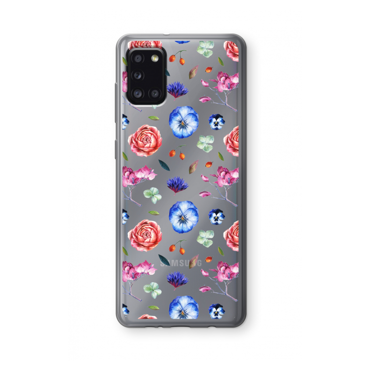 Bloemetjes: Samsung Galaxy A31 Transparant Hoesje