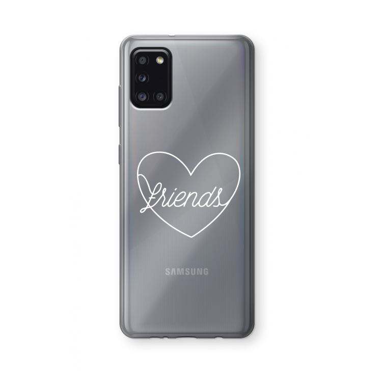 Friends heart pastel: Samsung Galaxy A31 Transparant Hoesje