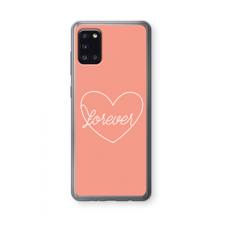 Forever heart: Samsung Galaxy A31 Transparant Hoesje