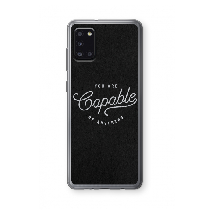 Capable: Samsung Galaxy A31 Transparant Hoesje