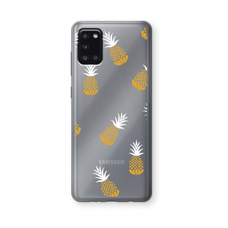 Ananasjes: Samsung Galaxy A31 Transparant Hoesje