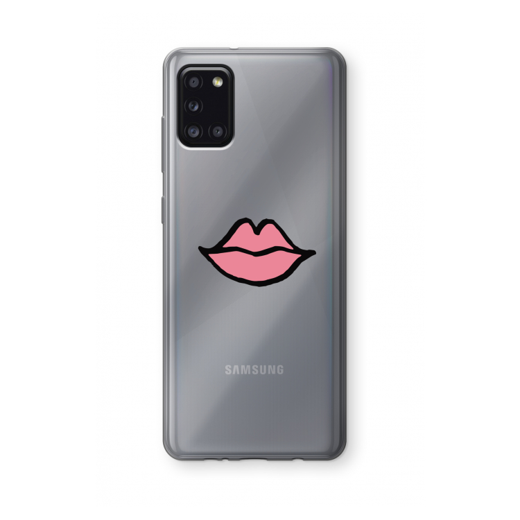Kusje: Samsung Galaxy A31 Transparant Hoesje