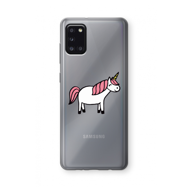 Eenhoorn: Samsung Galaxy A31 Transparant Hoesje