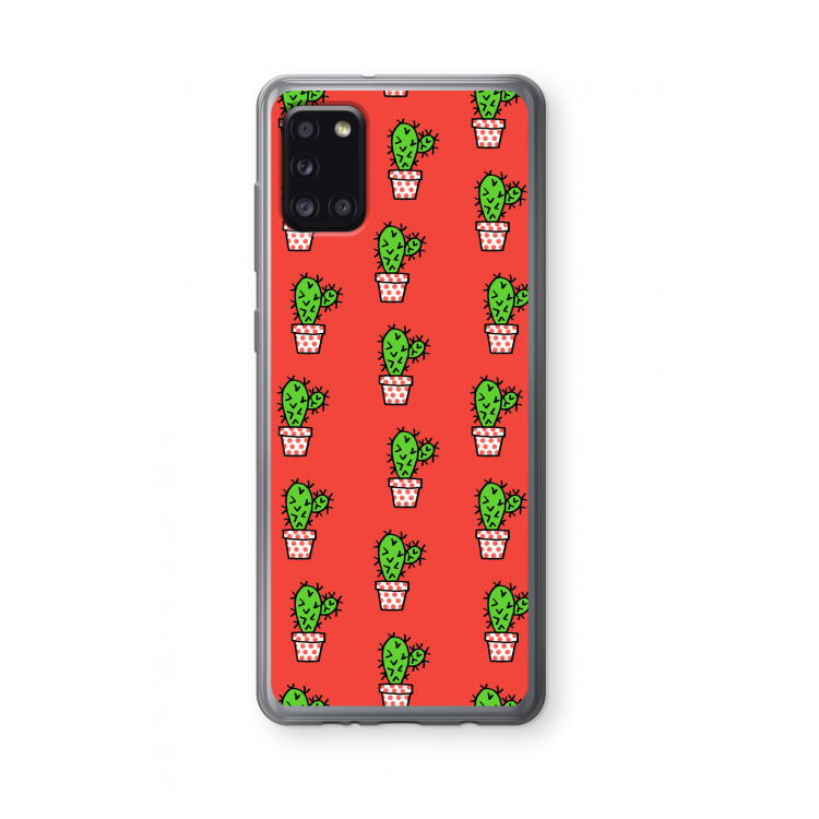 Mini cactus: Samsung Galaxy A31 Transparant Hoesje