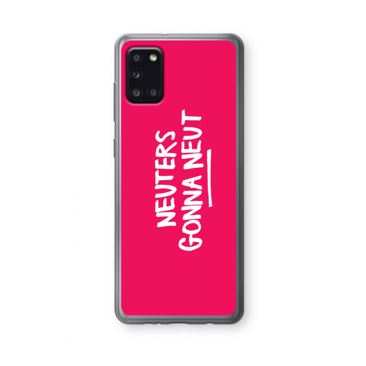 Neuters (roze): Samsung Galaxy A31 Transparant Hoesje